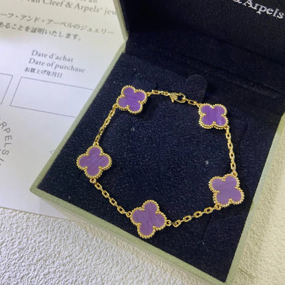 [Marin] CLOVER 5 MOTIF VIOLET BRACELET COLLECTION