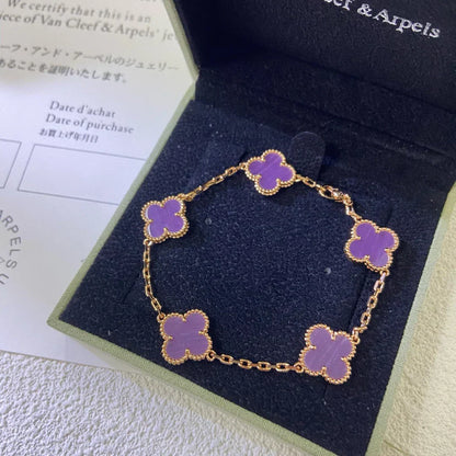 [Marin] CLOVER 5 MOTIF VIOLET BRACELET COLLECTION