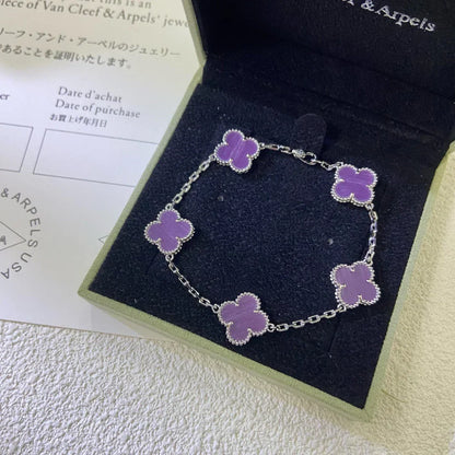 [Marin-Jewelry] CLOVER 5 MOTIF VIOLET BRACELET COLLECTION