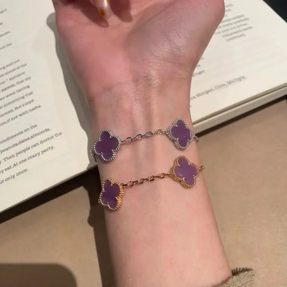[Marin-Jewelry] CLOVER 5 MOTIF VIOLET BRACELET COLLECTION