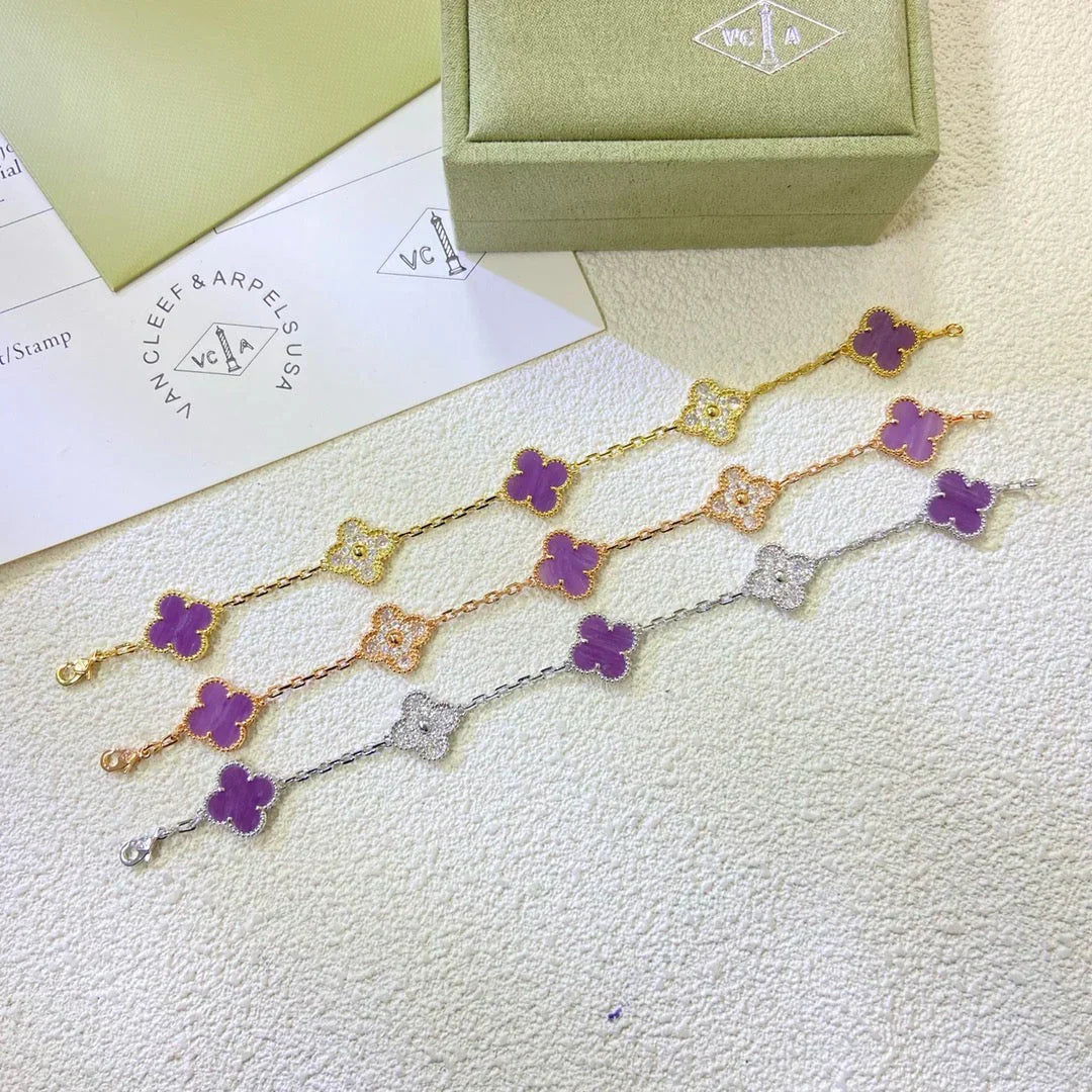 [Marin] CLOVER 5 MOTIF VIOLET BRACELET COLLECTION