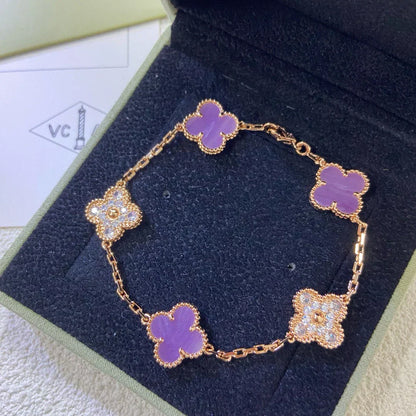 [Marin] CLOVER 5 MOTIF VIOLET BRACELET COLLECTION