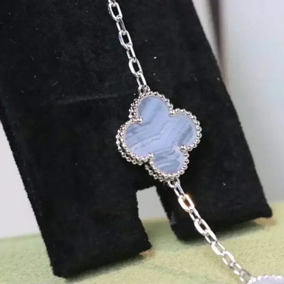 [Marin-Jewelry] クローバー 5モチーフ パープルカルセドニー ブレスレット コレクション