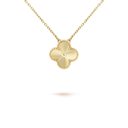 [Marin-Jewelry]CLOVER 15MM LASER NECKLACE AND BOX