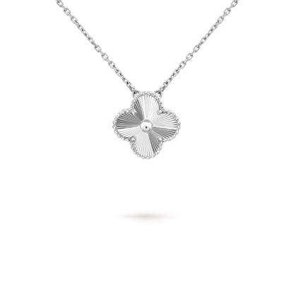 [Marin-Jewelry]クローバー 15MM レーザーネックレス シルバー