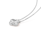 [Marin]CLOVER 15MM LASER NECKLACE SILVER