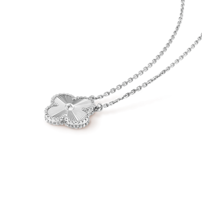 [Marin-Jewelry]クローバー 15MM レーザーネックレス シルバー