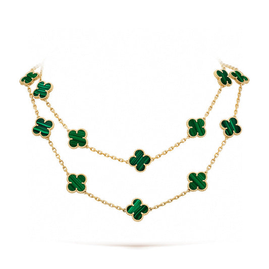 [Marin]CLOVER 20 MOTIFS MALACHITE GOLD