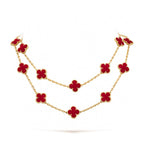 [Marin]CLOVER 20 MOTIFS CARNELIAN NECKLACE