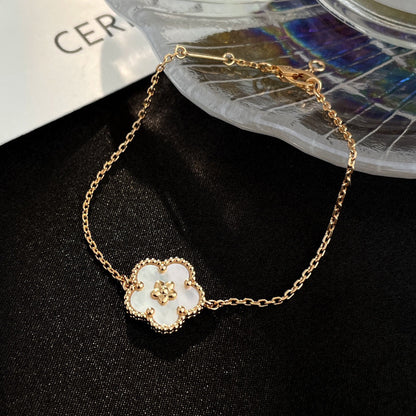 [Marin-Jewelry]LUCKY WHITE MOP PLUM BLOSSOM  BRACELET
