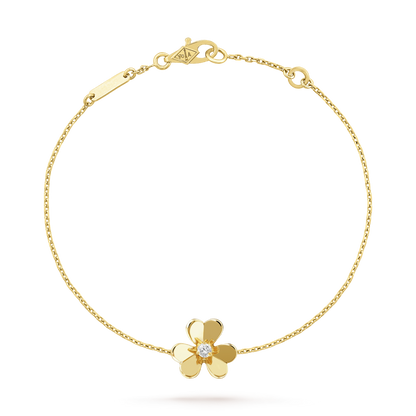 [Marin]FRIVOLE GOLD FLOWER PINK MALACHITE BRACELET