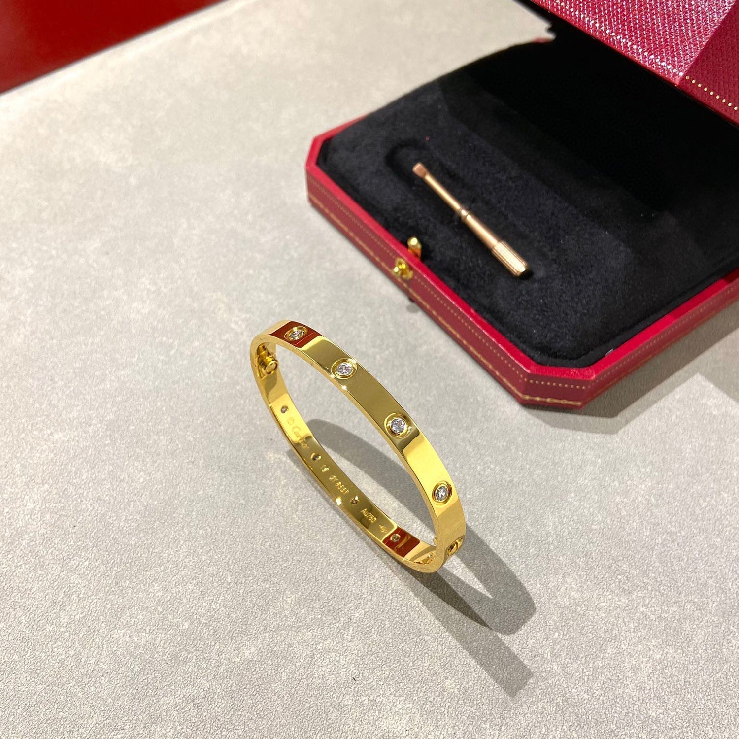 [Marin]BRACELET LOVE 6,1MM 10 DIAMANTS