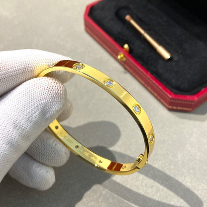 [Marin-Jewelry]LOVE BRACELET 6.1MM 10 DIAMONDS