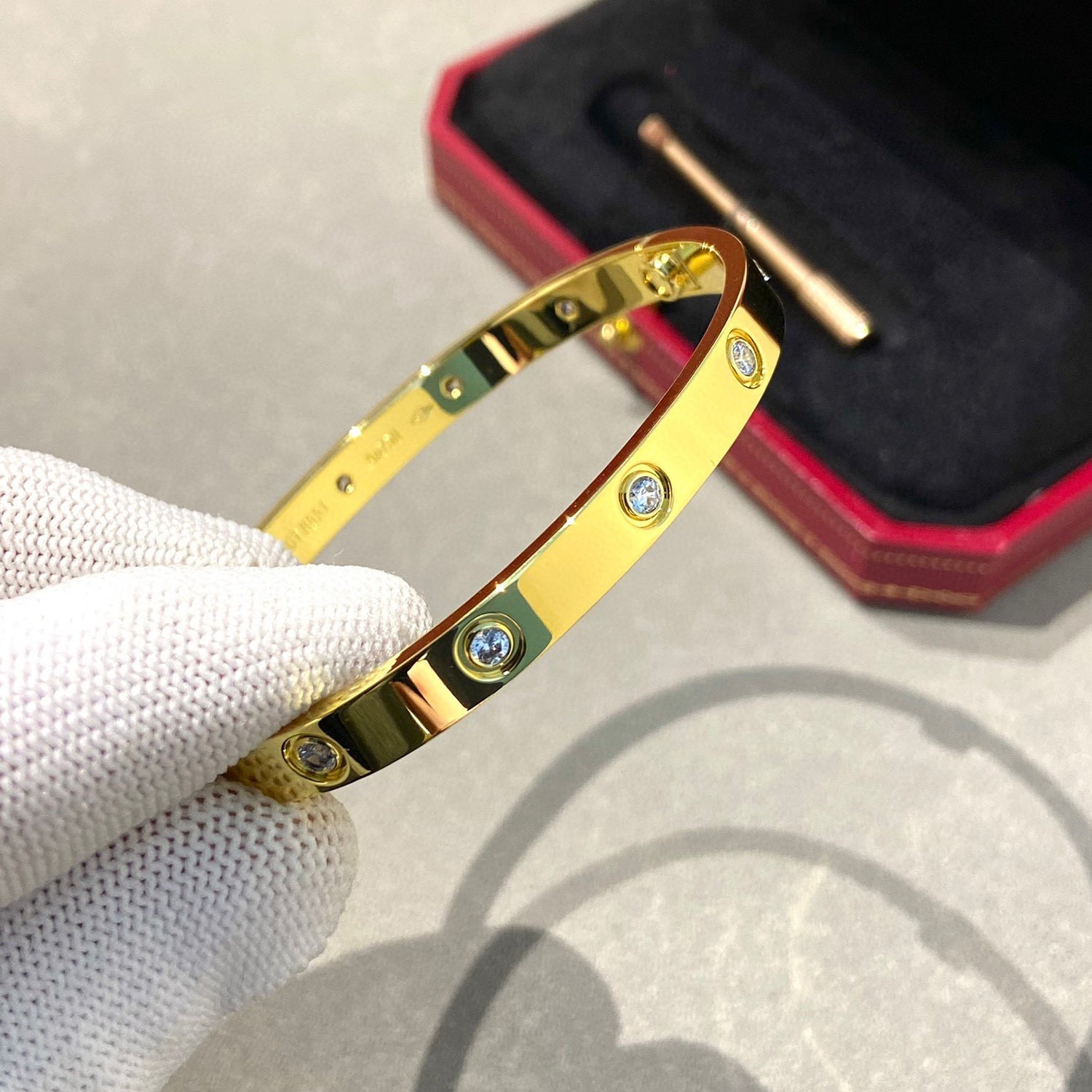 [Marin]BRACELET LOVE 6,1MM 10 DIAMANTS