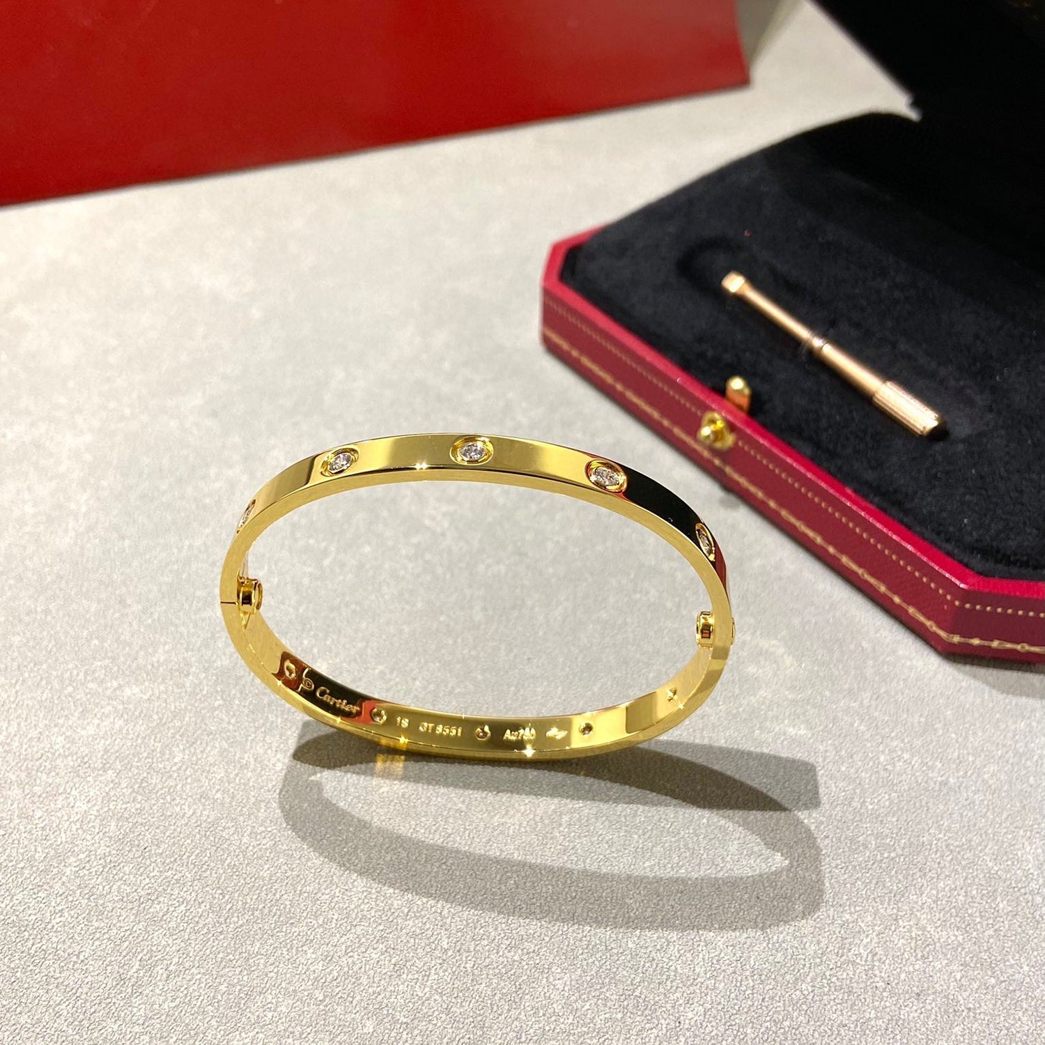 [Marin]BRACELET LOVE 6,1MM 10 DIAMANTS