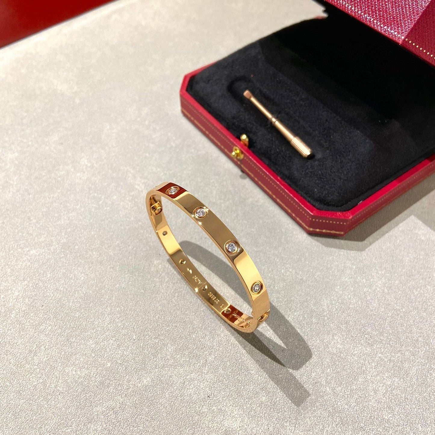 [Marin-Jewelry]LOVE BRACELET 6.1MM 10 DIAMONDS