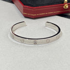 [Marin]LOVE BRACELET 6.1MM 1 DIAMOND OPEN CUFF