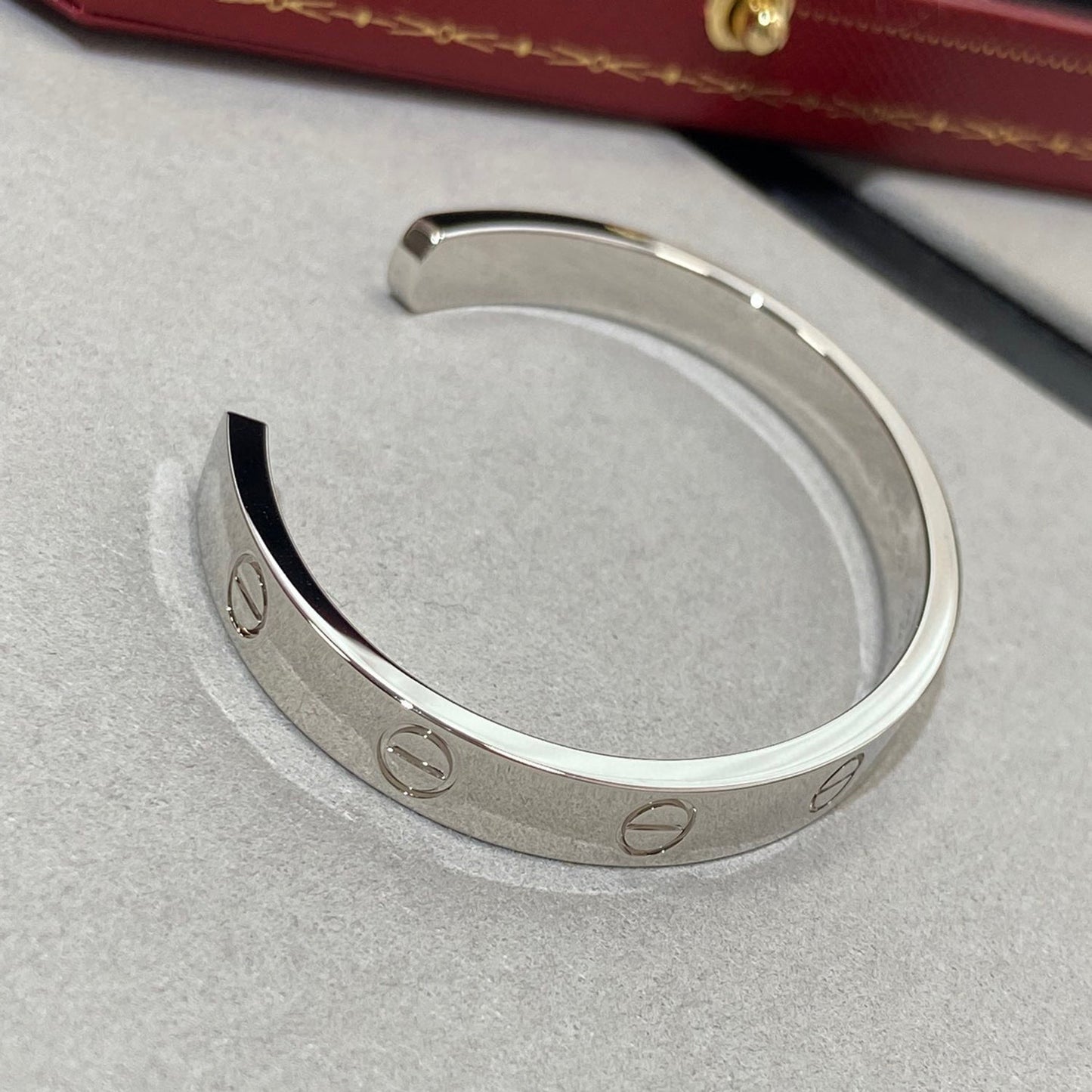 [Marin-Jewelry]LOVE BRACELET 6.1MM 1 DIAMOND OPEN CUFF