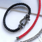 [Marin]FORCE LARGE SERIES HORSESHOE BLACK SAMURAI BRACELET