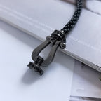 [Marin]FORCE LARGE SERIES HORSESHOE BLACK SAMURAI BRACELET