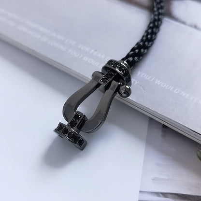 [Marin-Jewelry]FORCE LARGE SERIES HORSESHOE BLACK SAMURAI BRACELET