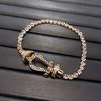 [Marin]BRACELET DE TENNIS CHEVAL STRASS