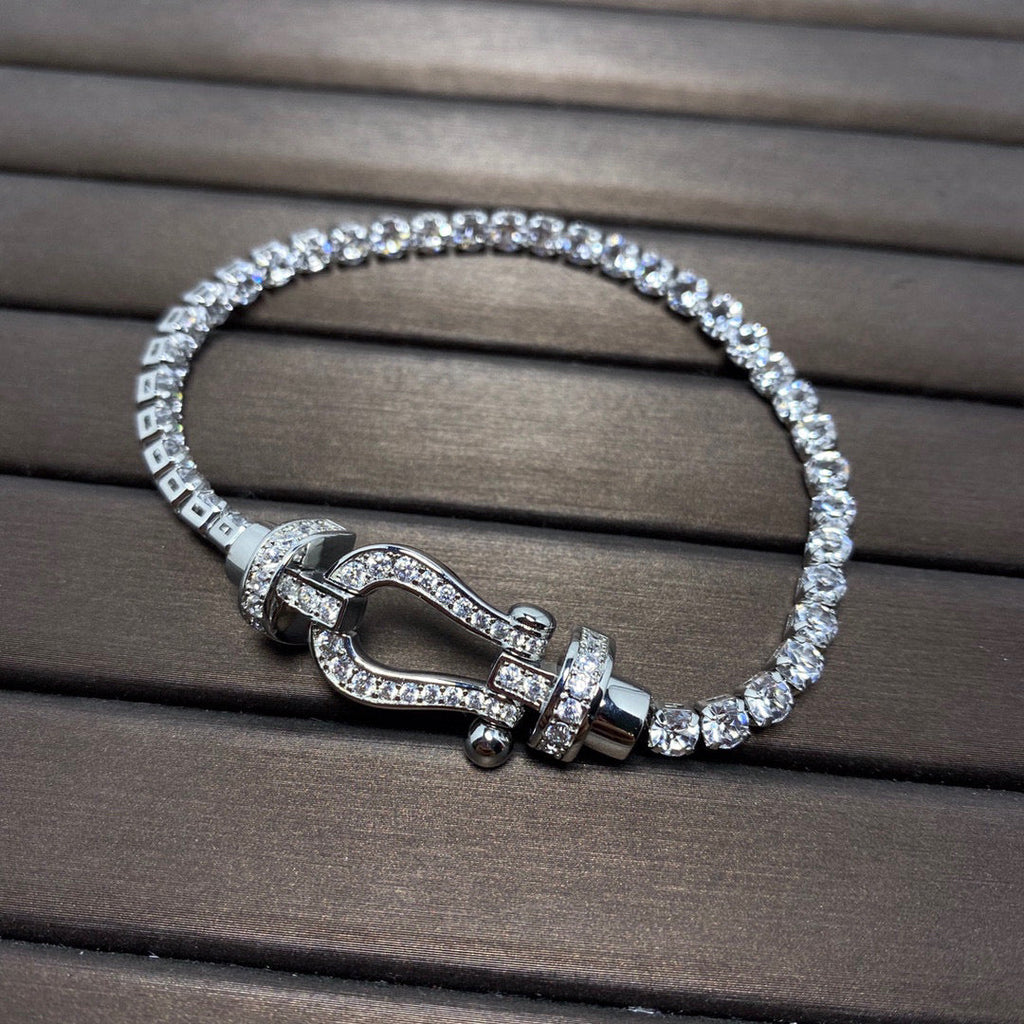 [Marin]BRACELET DE TENNIS CHEVAL STRASS