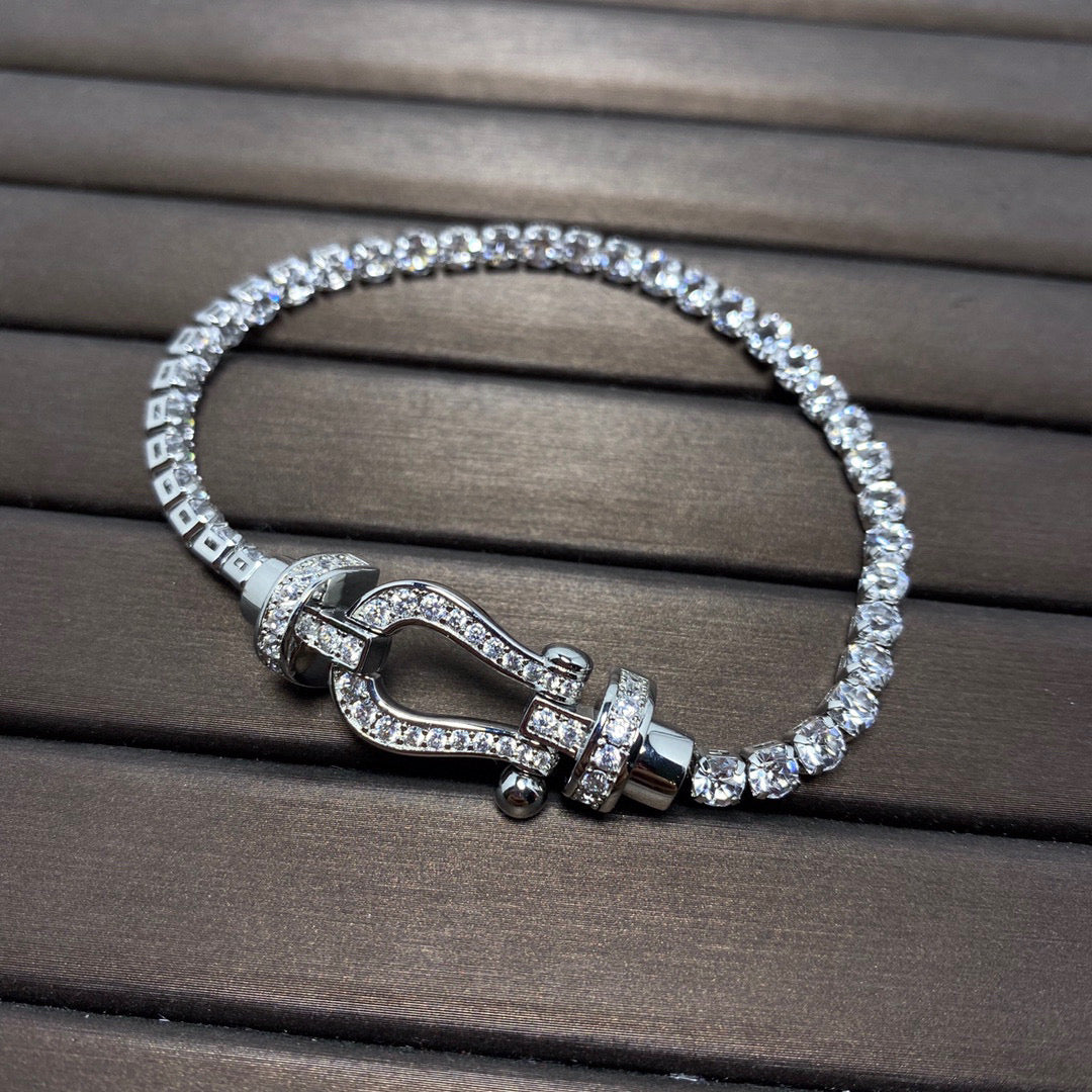 [Marin]FORCE  HORSESHOE  DIAMOND TENNIS BRACELET