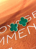 [Marin] CLOVER LARGE (20mm) 1 MOTIFS GREENER MOP STUD EARRINGS