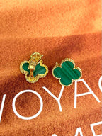 [Marin] CLOVER LARGE (20mm) 1 MOTIFS GREENER MOP STUD EARRINGS