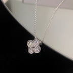 [Marin]クローバー15MMダイヤモンドシングルフラワーネックレス