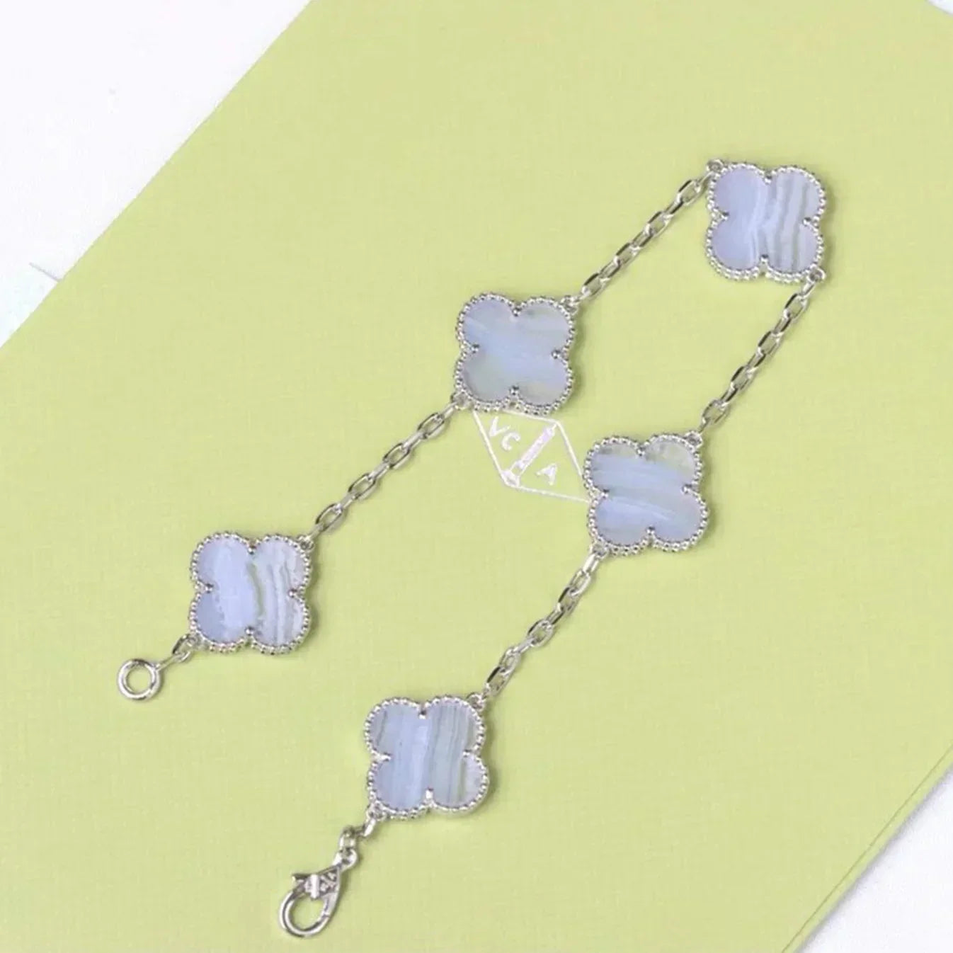 [Marin-Jewelry] クローバー 5モチーフ パープルカルセドニー ブレスレット コレクション