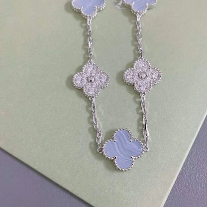 [Marin-Jewelry] クローバー 5モチーフ パープルカルセドニー ブレスレット コレクション