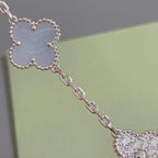 [⭐Shinejoy] CLOVER 5 MOTIF PURPLE CHALCEDONY BRACELET COLLECTION