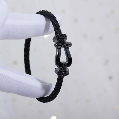 [Marin-Jewelry]FORCE LARGE SERIES HORSESHOE BLACK SAMURAI BRACELET