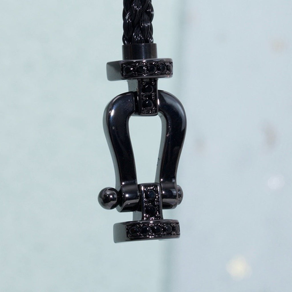 [Marin]FORCE LARGE SERIES HORSESHOE BLACK SAMURAI BRACELET