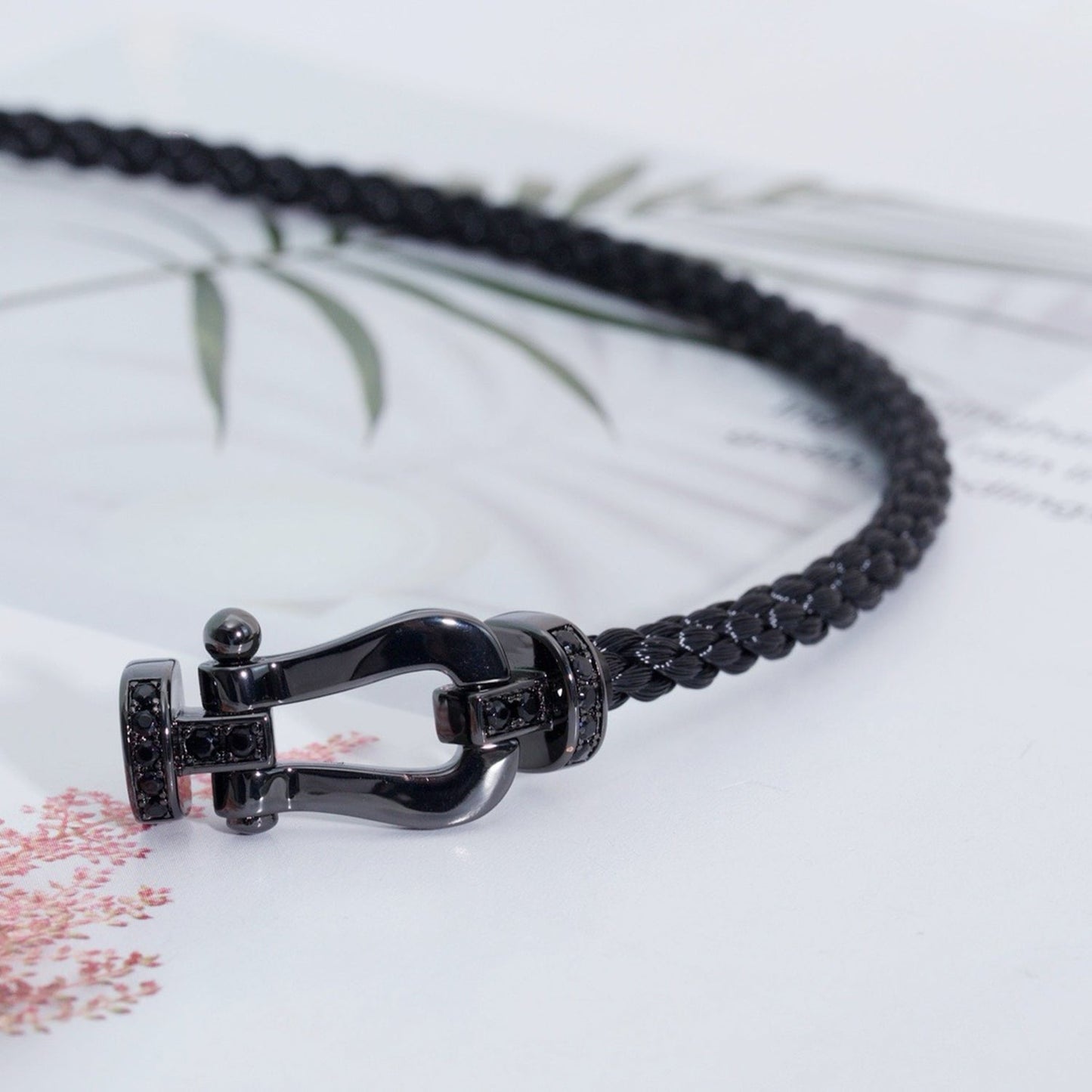 [Marin-Jewelry]FORCE LARGE SERIES HORSESHOE BLACK SAMURAI BRACELET