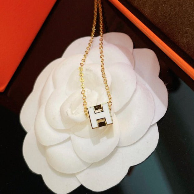 [Marin]COLLIER CARRÉ BLANC OR
