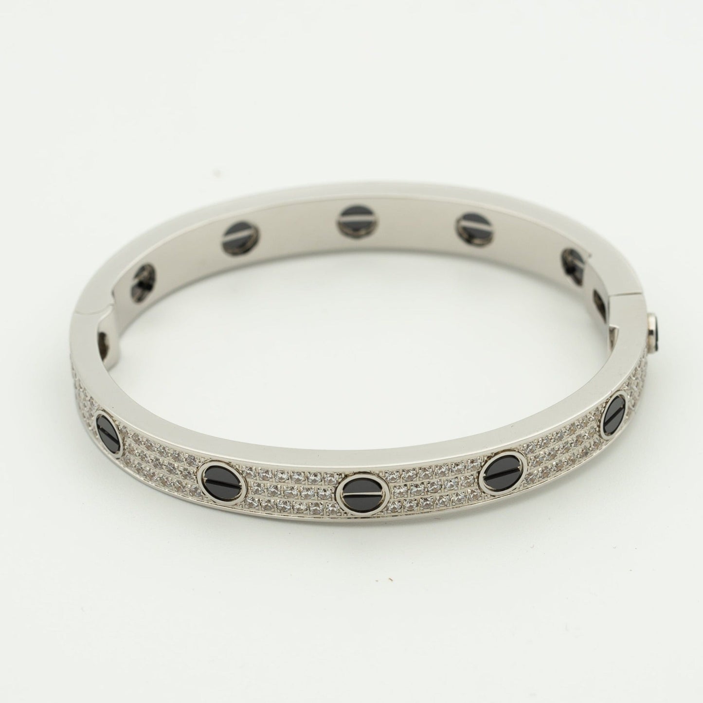 [Marin-Jewelry]LOVE BRACELET 6.1MM DIAMOND-PAVED CERAMIC