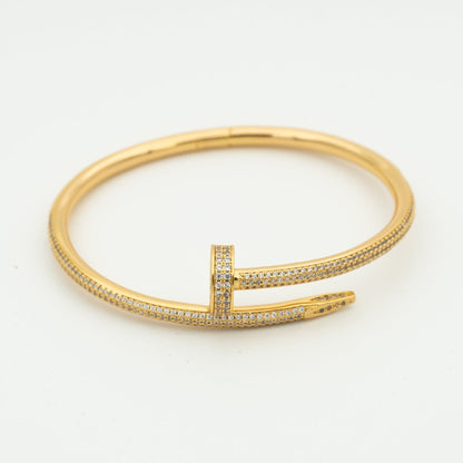 [Marin-Jewelry]JUSTE BRACELET 3.5MM ALL DIAMONDS