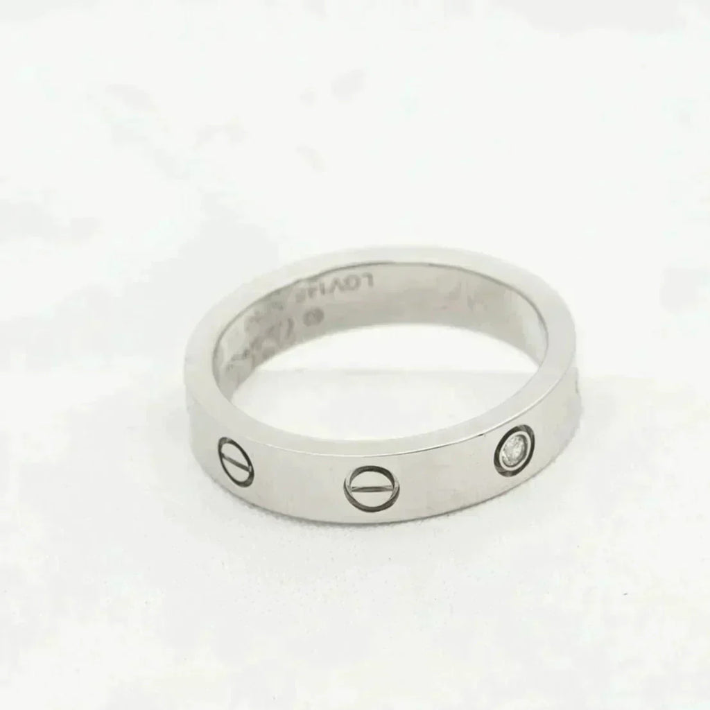 [Marin]BAGUE LOVE 4MM 1 DIAMANT ARGENT