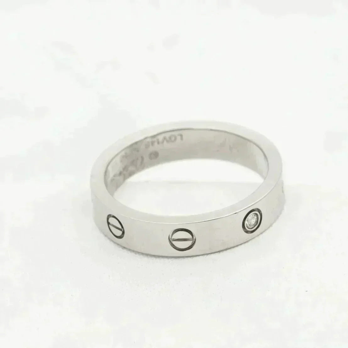 [Marin]BAGUE LOVE 4MM 1 DIAMANT ARGENT