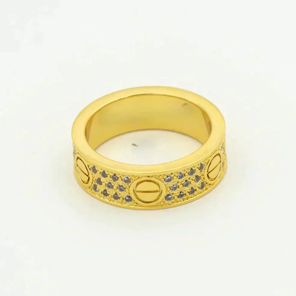 [Marin]BAGUE LOVE 5,5 MM DIAMANTS PAVÉS