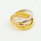 [Marin Jewelry]BAGUE TRINITY OR OR ROSE ARGENT