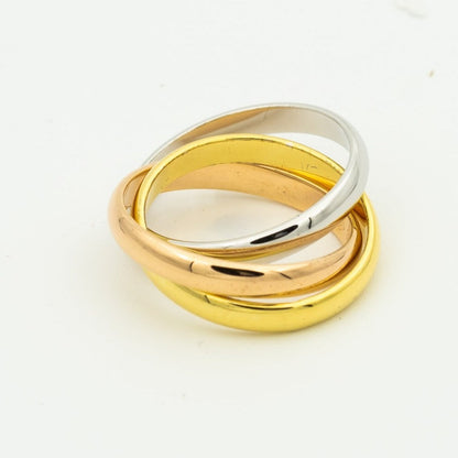 [Marin Jewelry]TRINITY RING GOLD PINK GOLD SILVER