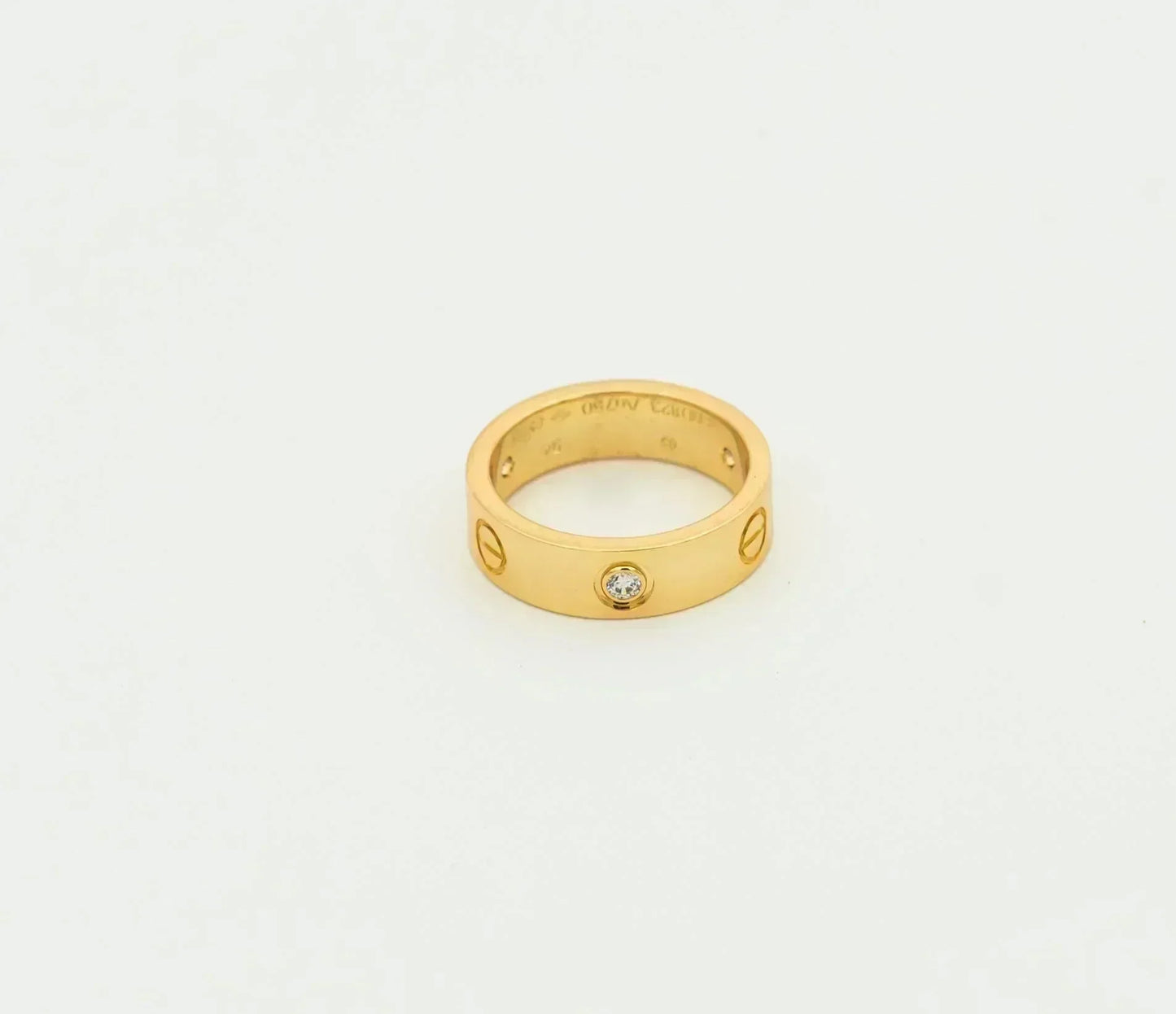 [Marin-Jewelry]LOVE RING 5.5MM 3 DIAMONDS GOLD