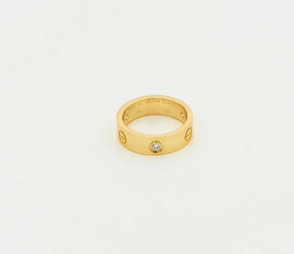 [Marin-Jewelry]LOVE RING 5.5MM 3 DIAMONDS GOLD