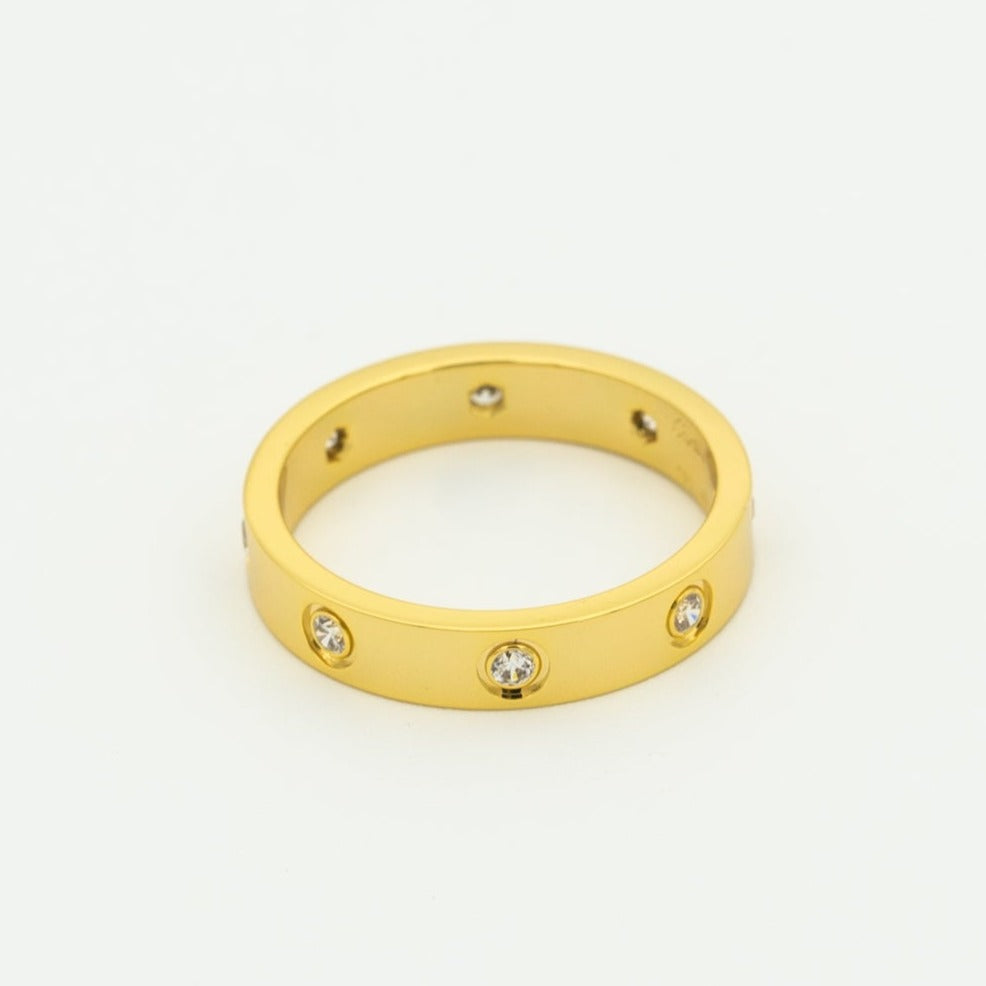 [Marin]ラブリング 3.6MM 8ダイヤモンド