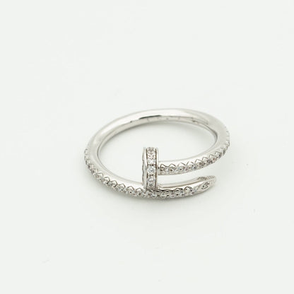 [Marin-Jewelry]JUSTE RING 1.8MM SILVER DIAMONDS