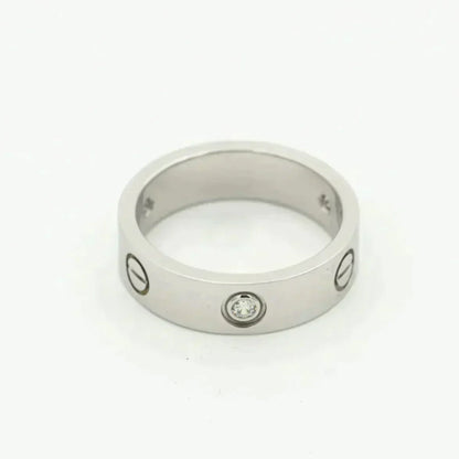 [Marin]LOVE RING 5.5MM 3 DIAMONDS SILVER